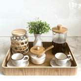 Bandeja Decorativa em Madeira 37cm - Ela Decora